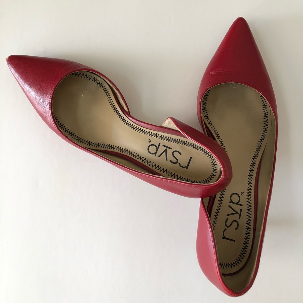 RSP RED cool 😎 low heel pumps D’eorsay